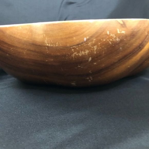 Large Monkey Pod Salad Bowl VTG MCM - Picture 5 of 9